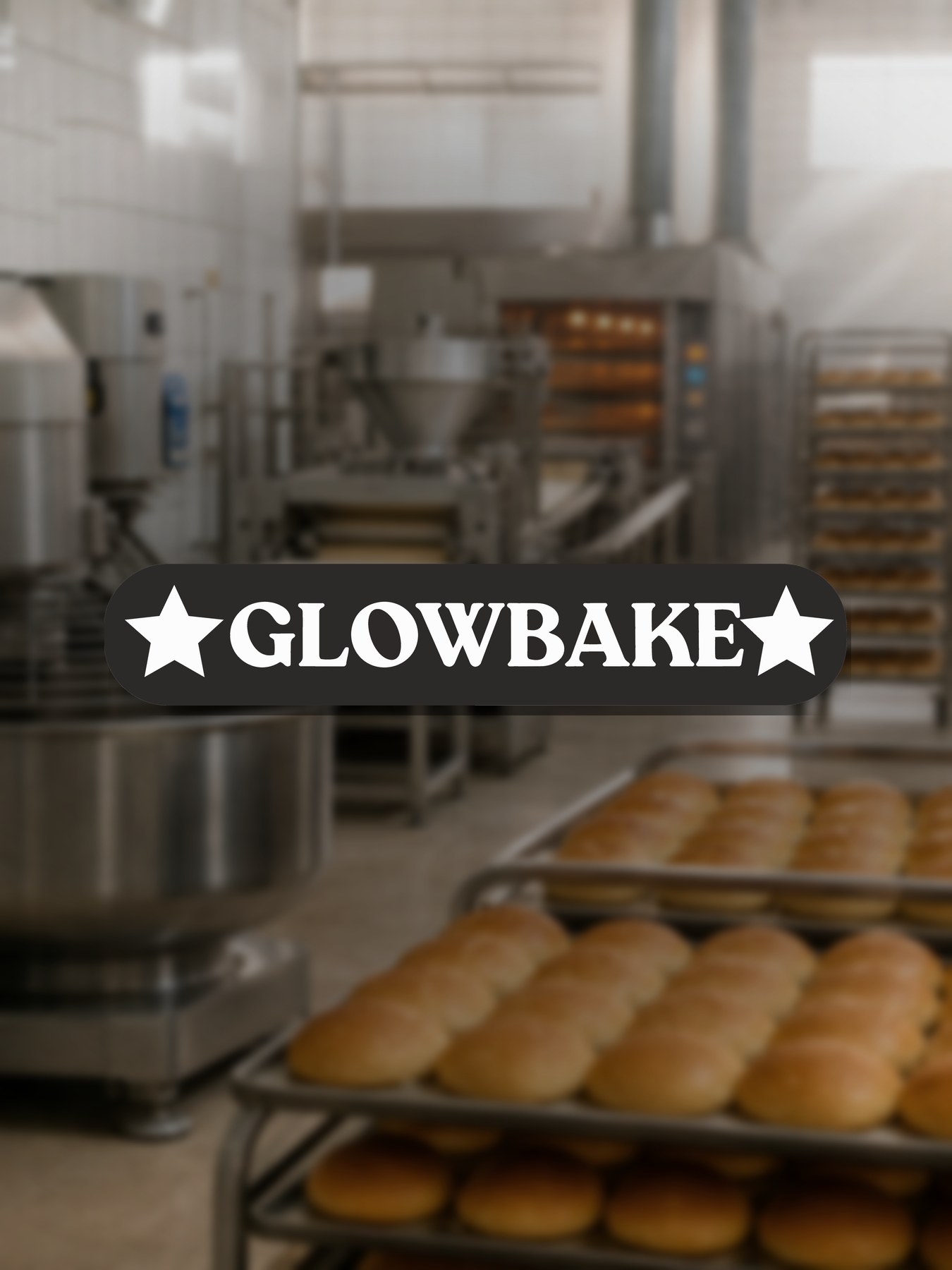 GlowBake — indústria de pães com maquinário inox